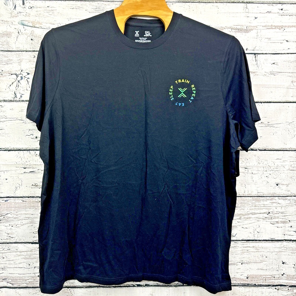 Xersion Soft Cotton Graphic T-Shirt 🆕 Eat Sleep Train Repeat  [Size XXXL]‎ New